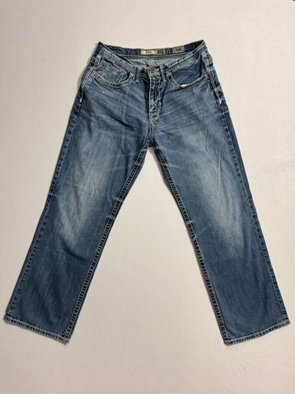 BKE Denim Seth Straight Leg Medium Wash Jeans Men’s 33R 33 Regular